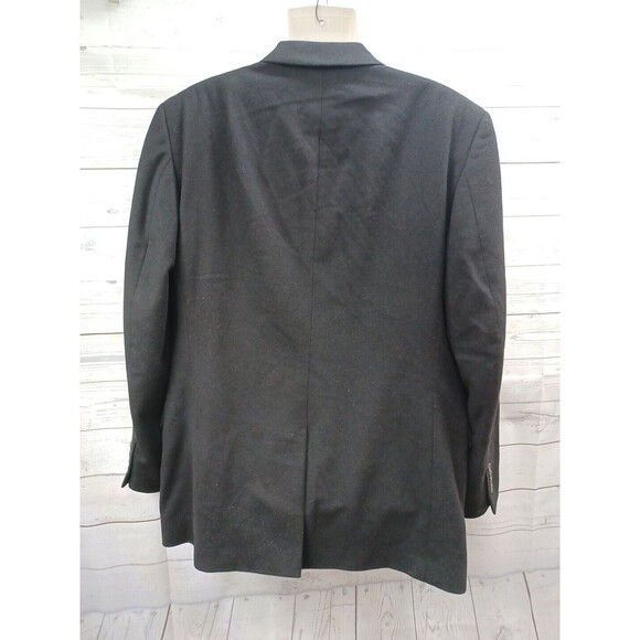 Jos A Bank Mens Sz 41R Solid Black 100% Cashmere Sport Coat Blazer Jacket - Picture 3 of 8